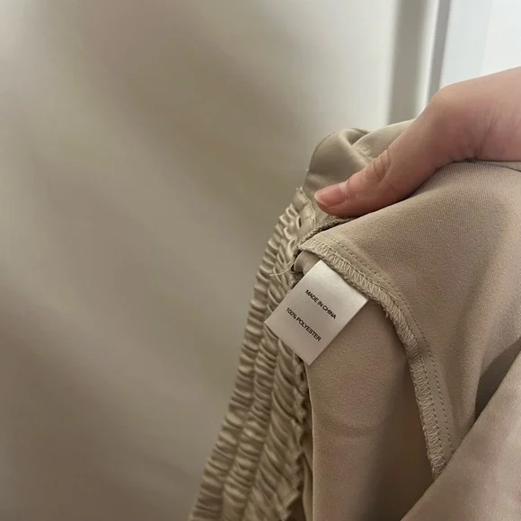 Drew Eva Satin Pants in Taupe